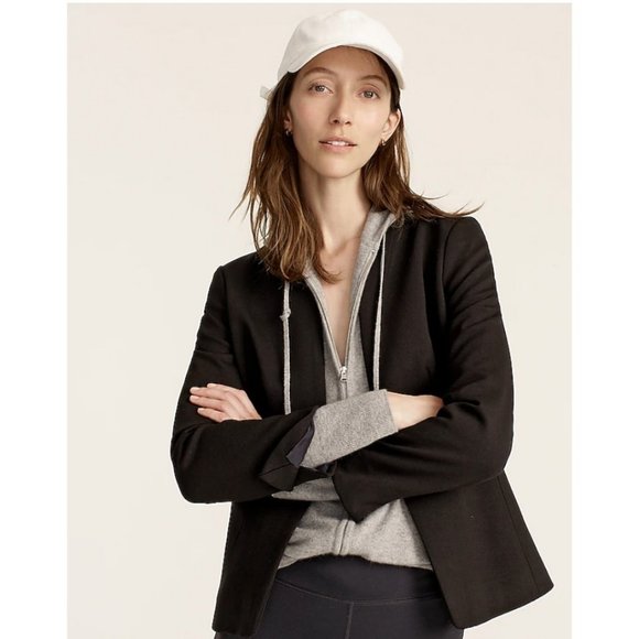 J.Crew $198  Women's Going-Out Blazer in Stretch Twill Size 8 Black H2743 - Picture 2 of 9